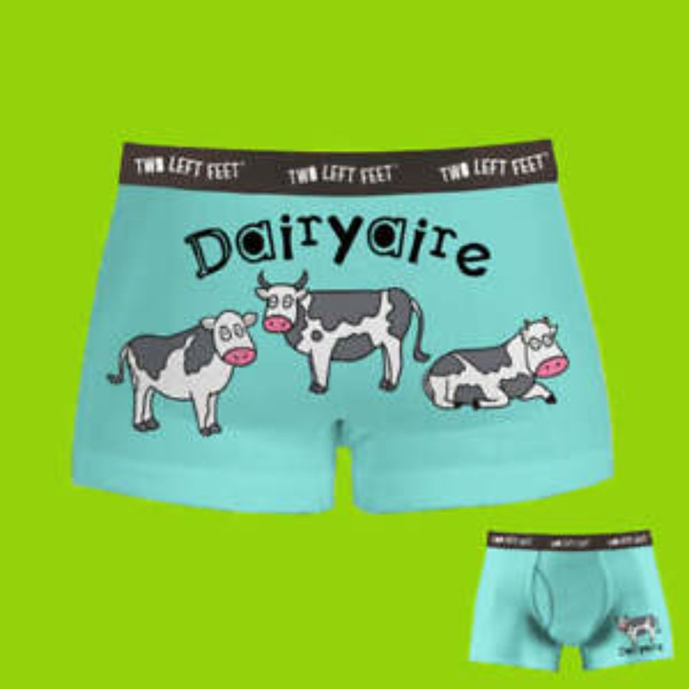 Men's Boxer Briefs Trunks Underwear DAIRYAIRE Comfortable Undies Cow Farm S-XL